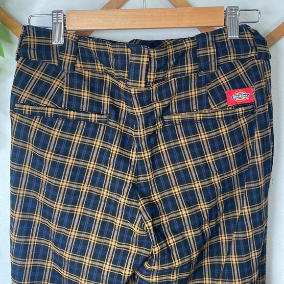 plaid dickies ankle pants juniors size 3 - Picture 6 of 12